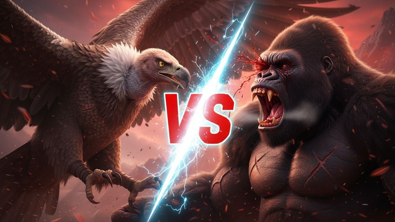 What Happens When King Kong Fights a Giant Eagle?