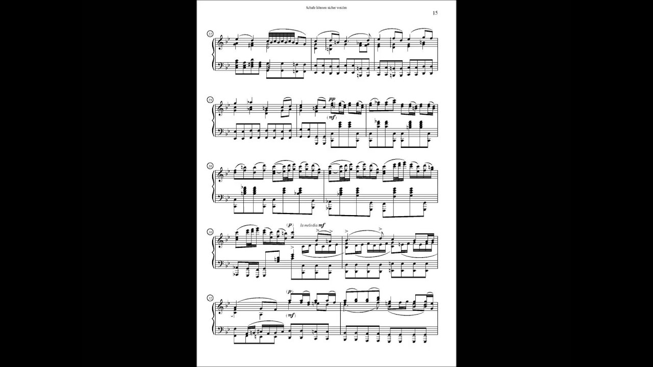 Bach-Levin: Schafe können sicher weiden BWV 208 ("Sheep may safely graze")
