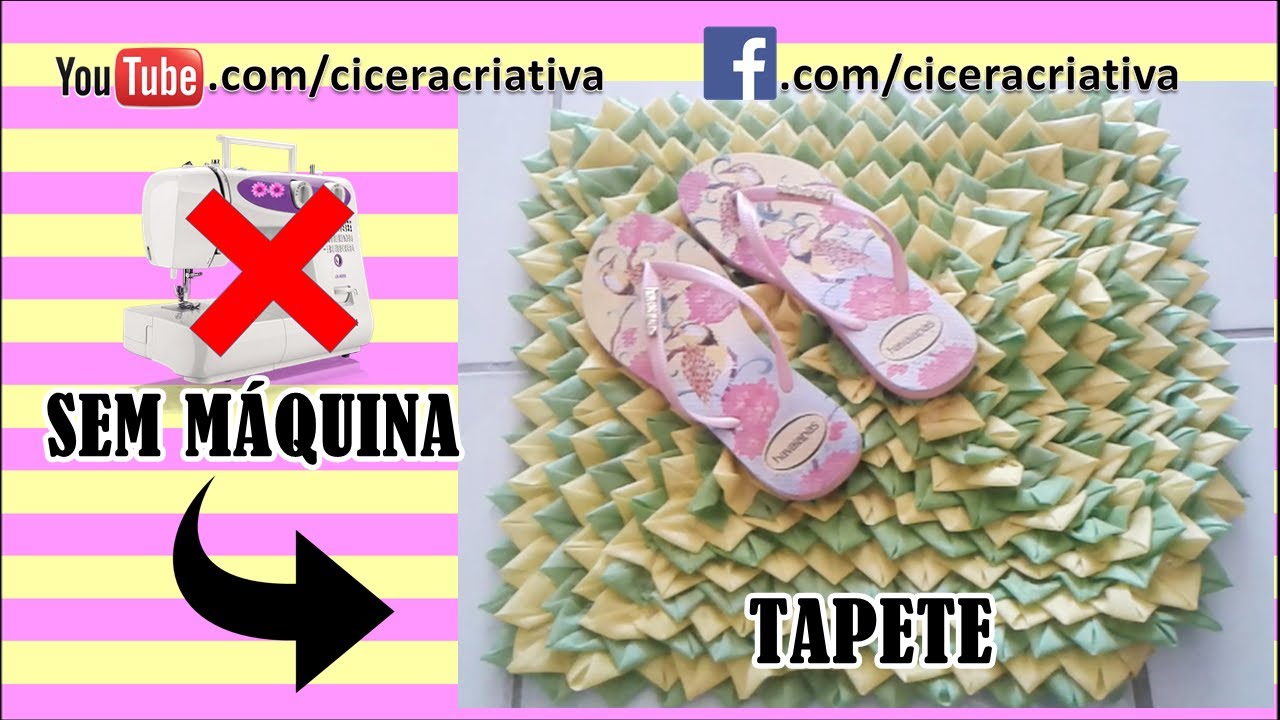 TAPETE fácil sem máquina de costura - TAPETE todo costurado à mão - Cicera Criativa