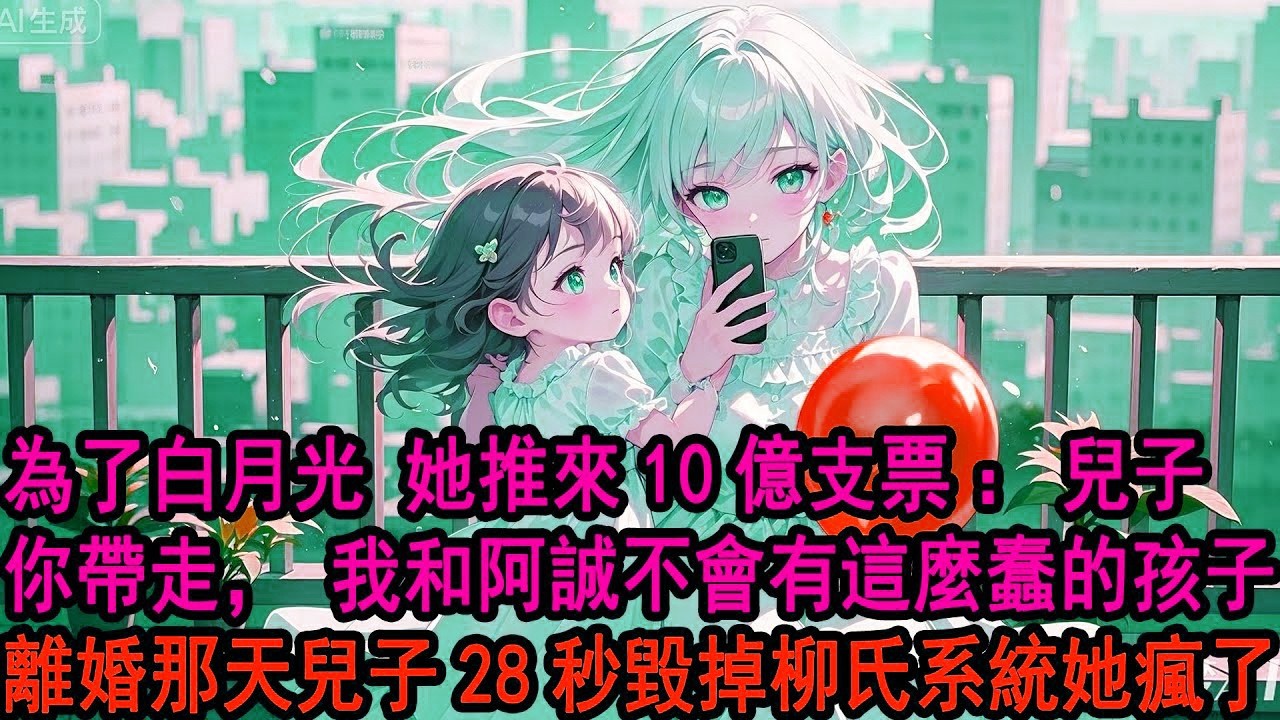 為了白月光 她推來10億支票，「離婚吧 兒子你帶走，我和阿誠不會有這麼蠢的孩子」我沒說話點點頭，拿到離婚證那天，兒子28秒毀掉柳氏所有系統 她瘋了