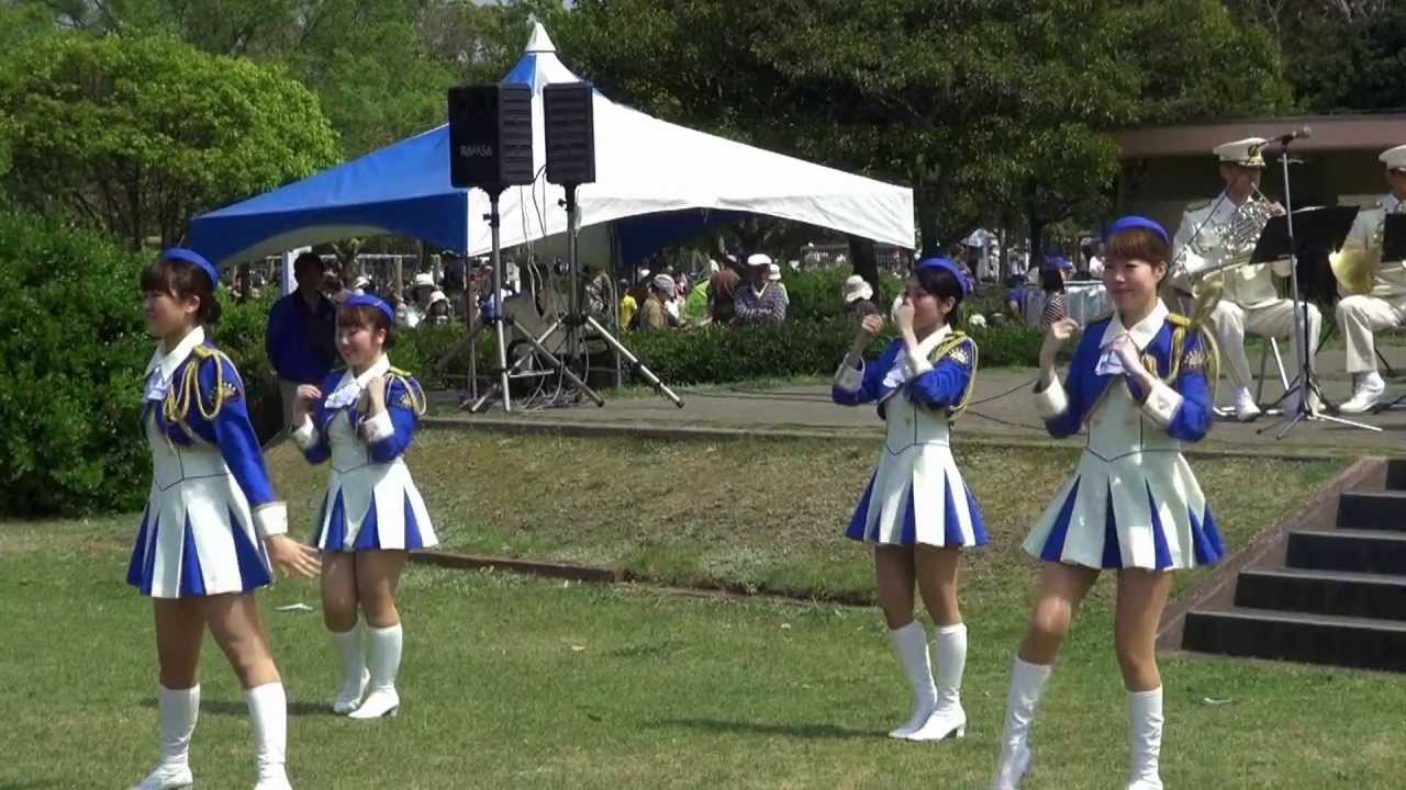 福岡市消防音楽隊ｶﾗｰｶﾞｰﾄﾞ隊演奏演技4海の中道ﾌﾗﾜｰﾋﾟｸﾆｯｸ2013