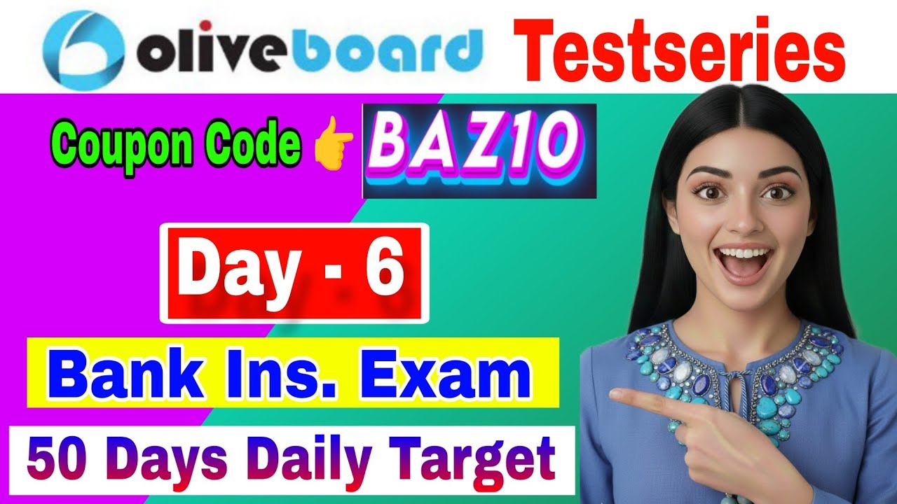 Oliveboard Coupon code | Bank Exam Daily Target Day 6| Bank Exam todo list |Oliveboard discount code