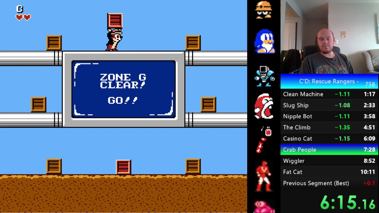 Chip N Dale: Rescue Rangers Speedrun in 10:08