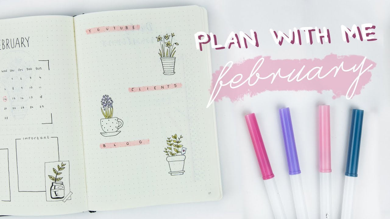 PLAN WITH ME | February 2018 Bullet Journal Setup!