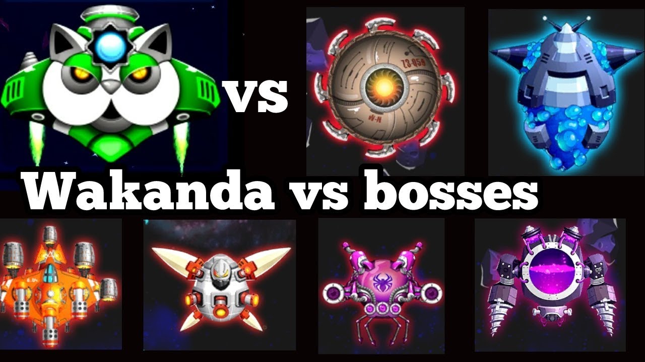 Space Shooter Galaxy Attack - Wakanda vs All Bosses Gameplay