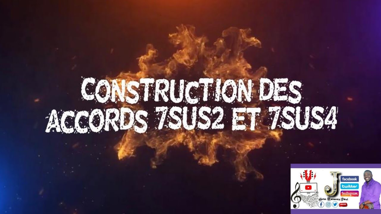 Construction des accords 7sus2 et 7sus4 #accords #guitare #Musique #enligne