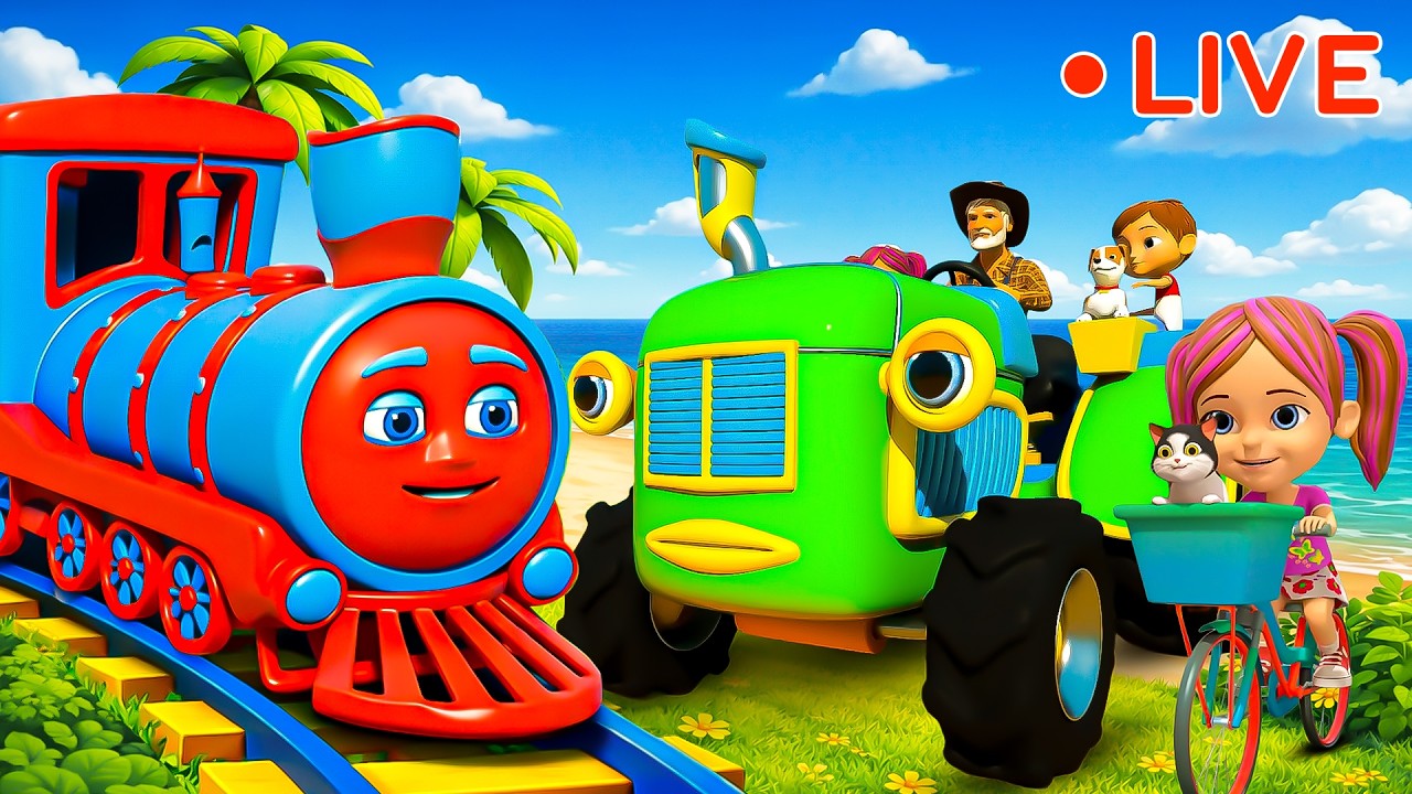 🔴LIVE | Wheels on the Train | Nursery Rhymes & Kids Songs | Cartoon Videos