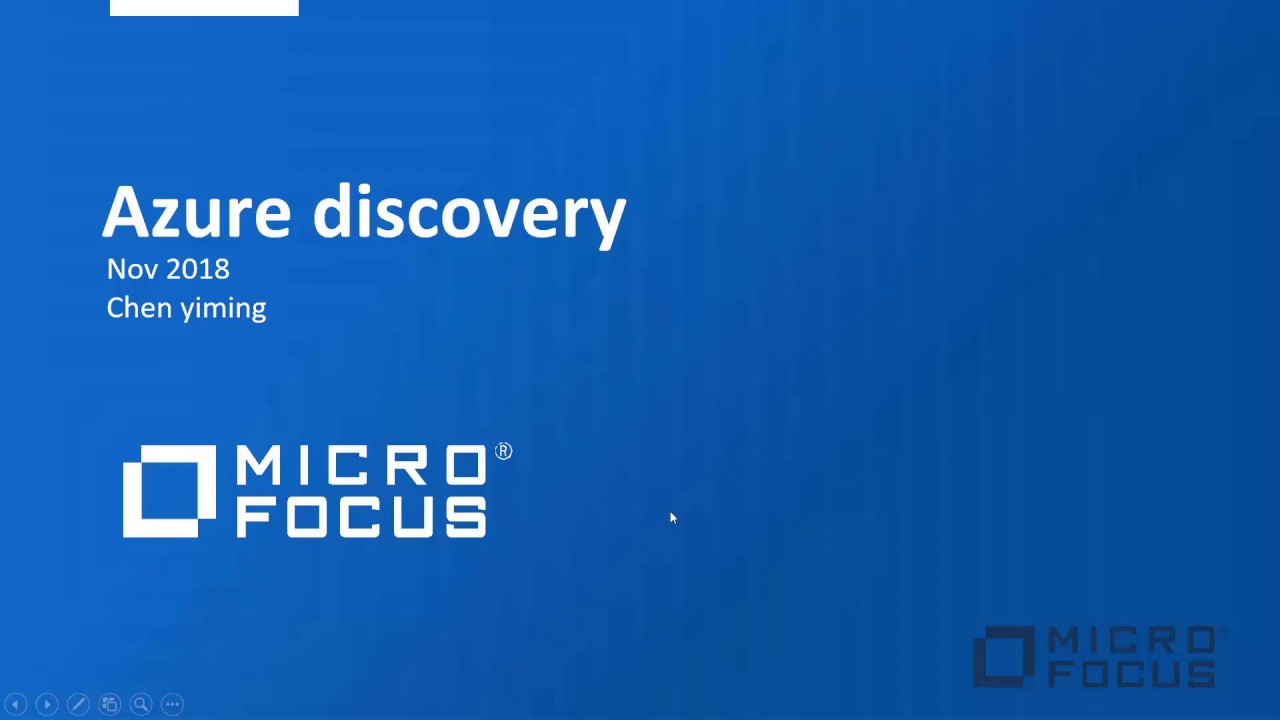 Simplified Azure Discovery with Micro Focus Universal Discovery (2019)