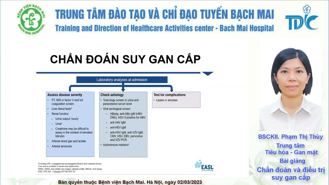 Chẩn đoán và điều trị suy gan cấp