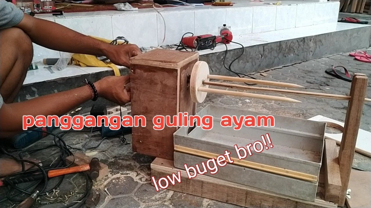 DIY,cara buat alat guling ayam ( tutorial )
