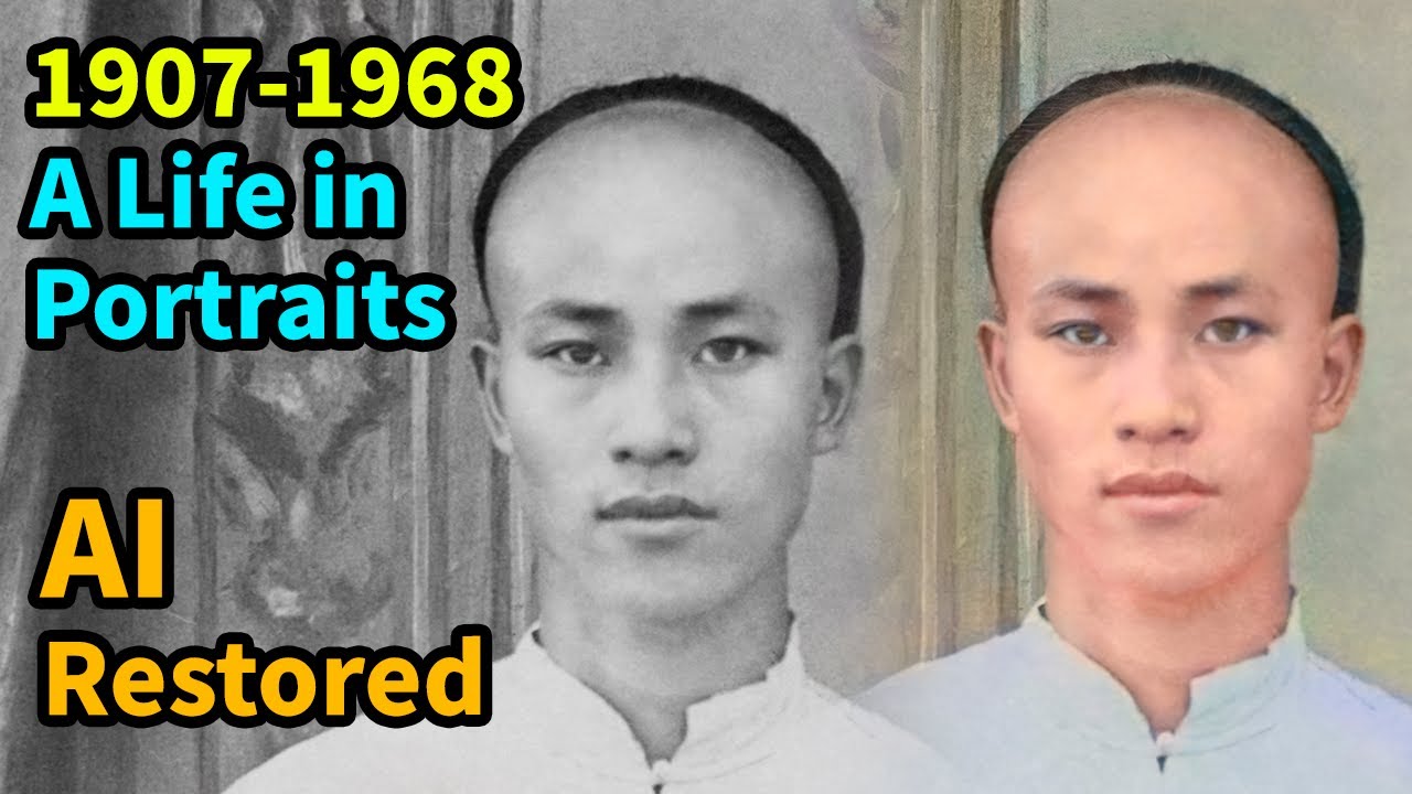 【AI Colorized】A Life in Portraits 1907-1968 Ye Jinglu's 62 annual portraits