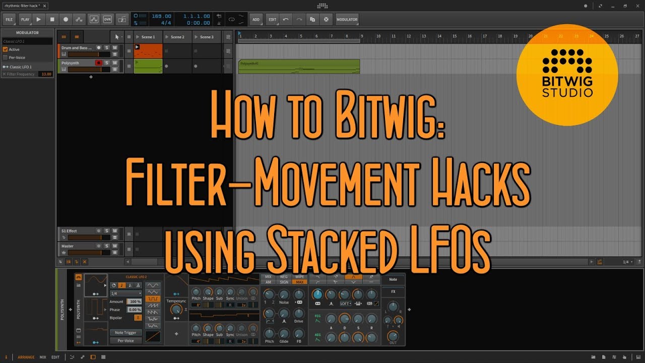 How to Bitwig - Filter-Movement Hacks Using Stacked LFOs