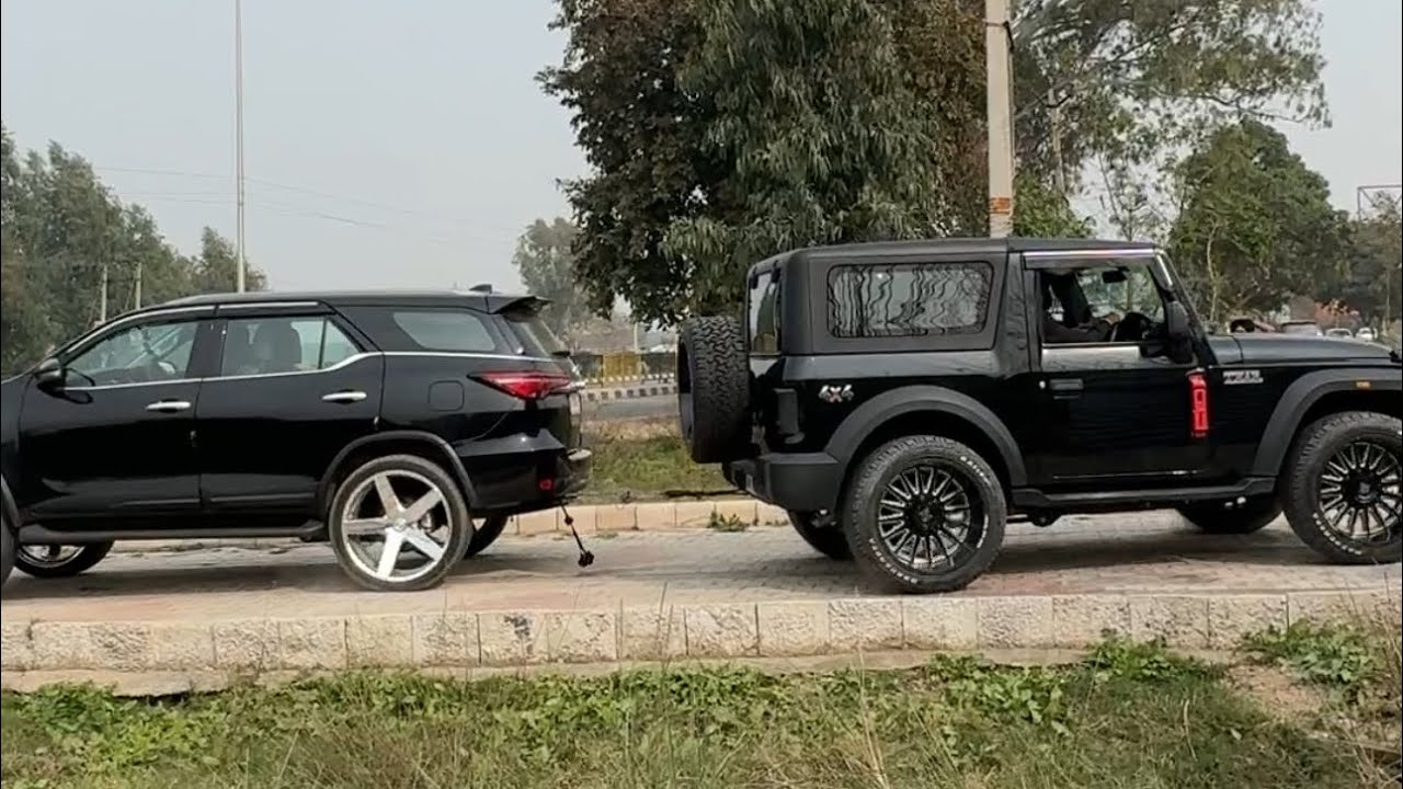 Fortuner vs thar | tug of war | IST VLOG |