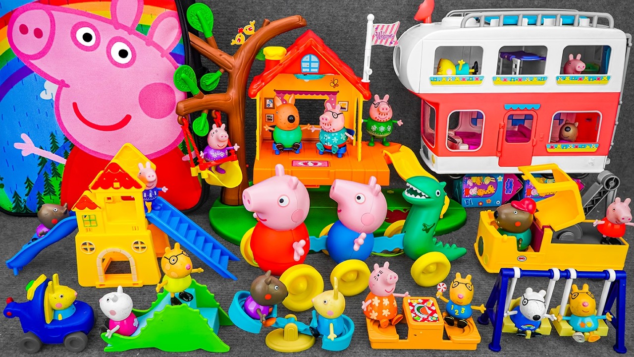 Toy ASMR | 65 Minutes Satisfying Unboxing Cute Peppa Pig Adventures Tree House Playset |Review Toy