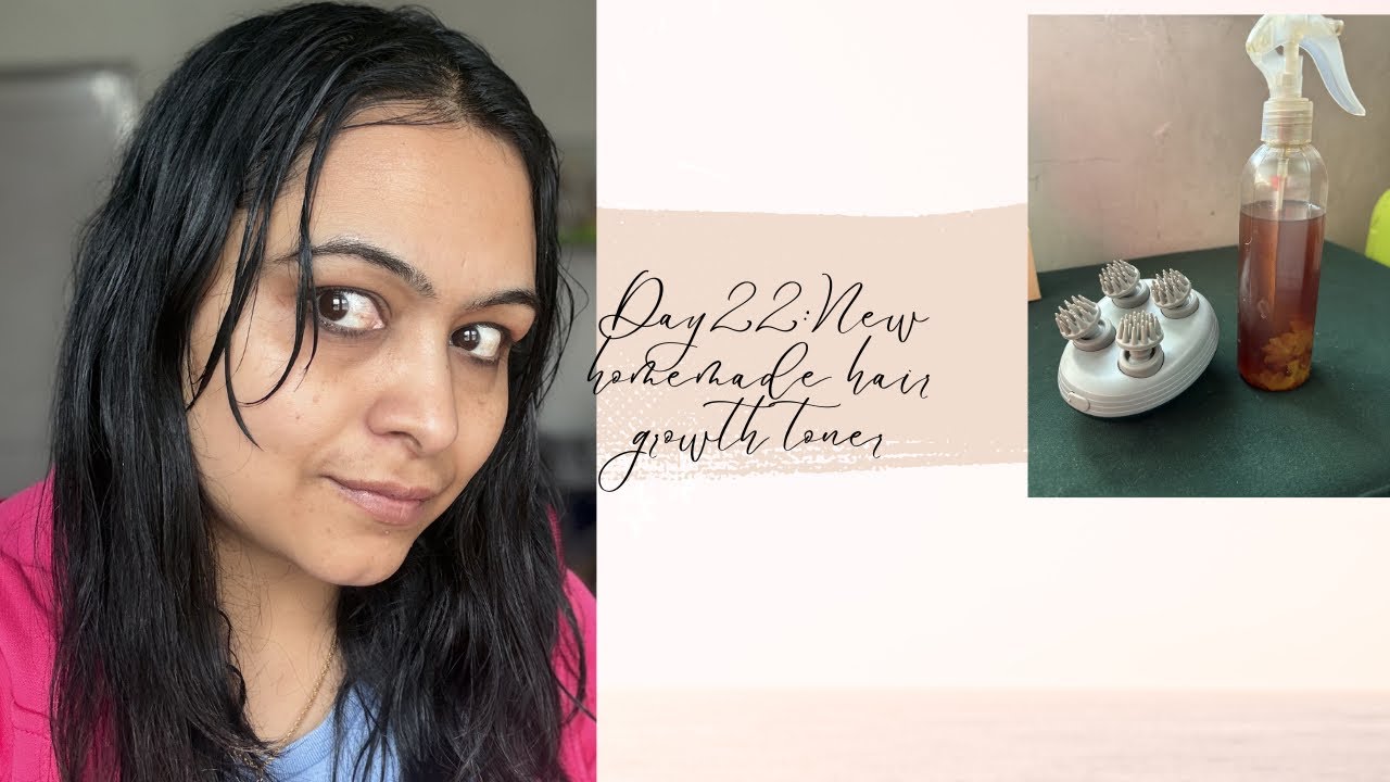 Day22: Made new Homemade hair growth toner❤️❤️@Navitpannu456 #trending #viralvideo #youtubevideo 
