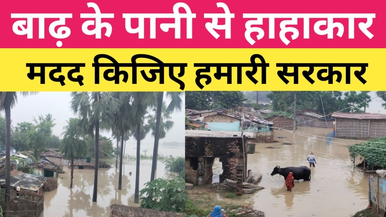 Bihar flood live : बाढ़ के पानी में समाया औराई और कटरा। नहीं मिल रहा कोई मदद 