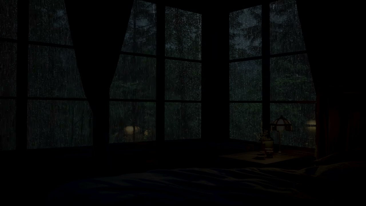 Dark Room Rain Sounds 2026 | 3 Hours Relaxing Rain for Study & Sleep