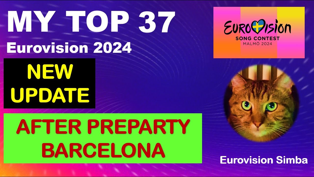 EUROVISION 2024 MY TOP 37 NEW UPDATE