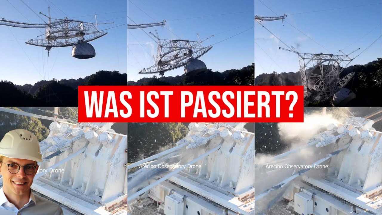 Abschied vom 900t schweren Arecibo Teleskop