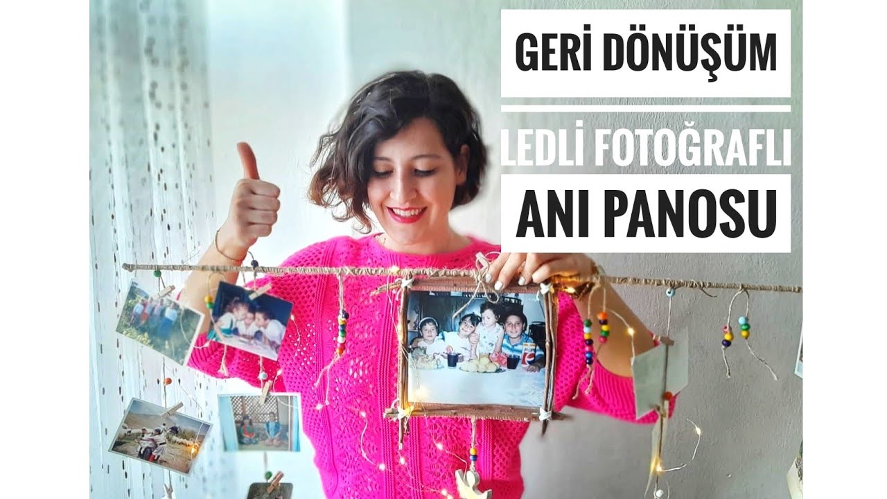 DIY GERİ DÖNÜŞÜM ÇAMAŞIR KURUTMALIĞI ASKISINDAN FOTOĞRAFLARLA ANI DUVARI YAPIMI SIFIR MALİYET