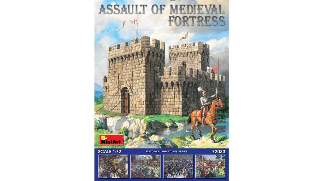 Unboxing Assault Of Medieval Fortress 1/72 MINIART 72033 Scale Plastic Model Kit Store