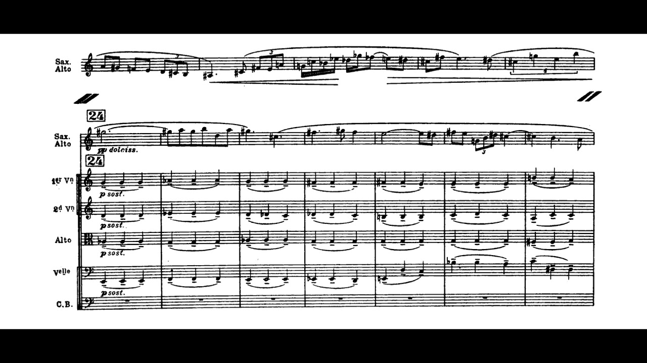 Jacques Ibert - Concertino da Camera for Alto Saxophone and Orchestra (1935) [Score-Video]