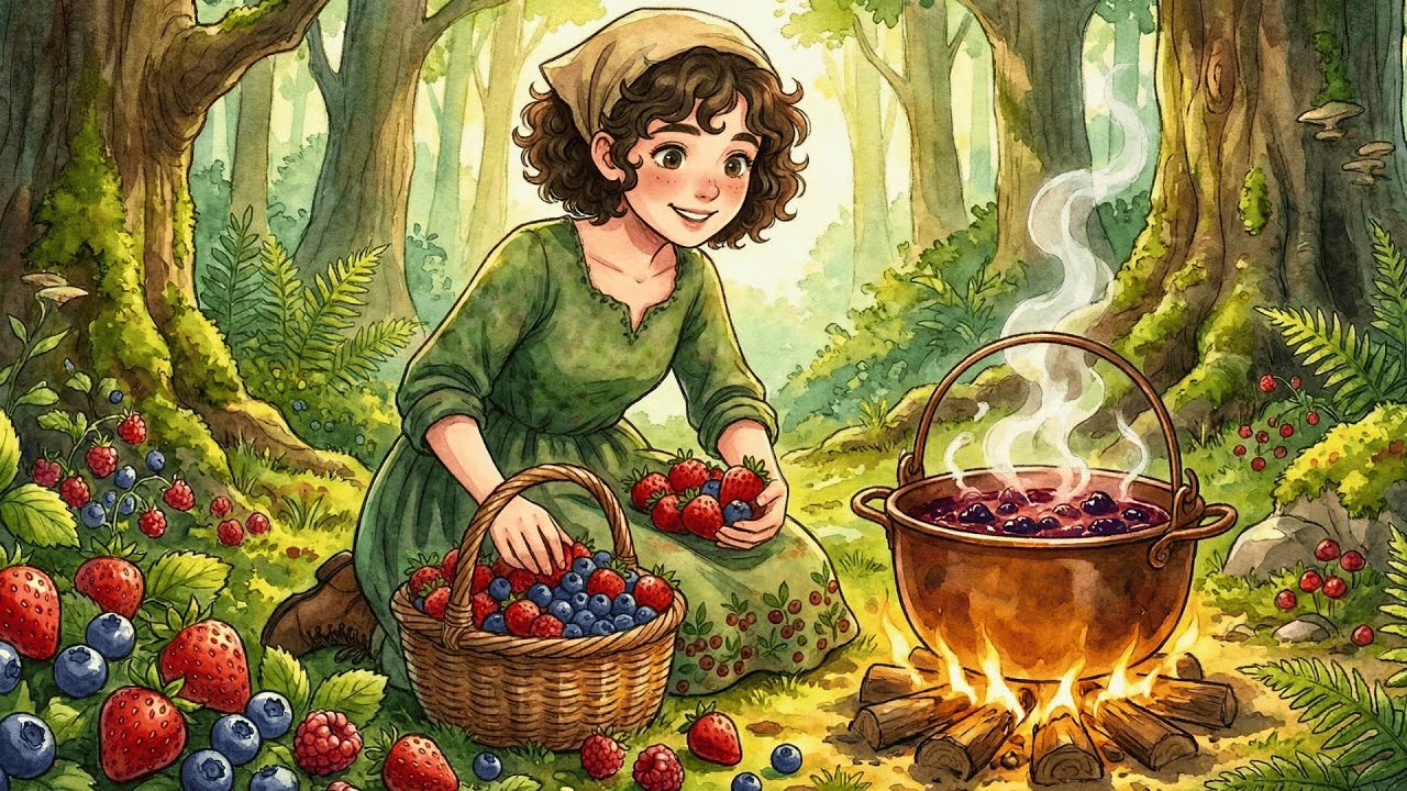 Forest Treasures 🍓 | Berry Picking & Jam Making | Ghibli ASMR