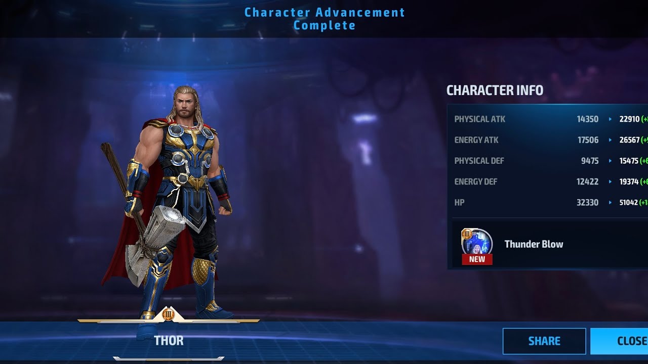 Marvel Future Fight Thor Tier 3 | Advancement | #marvelfuturefight