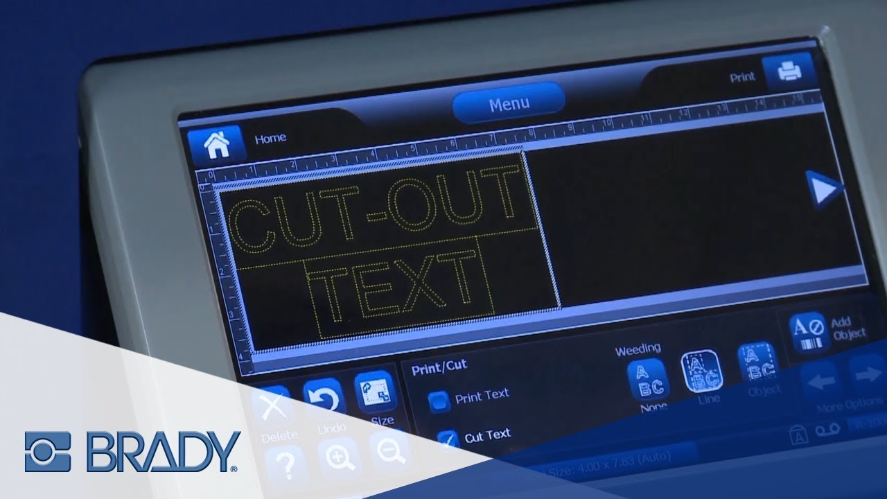 How to Cut Out Objects and Text on your Brady BBP37 Printer