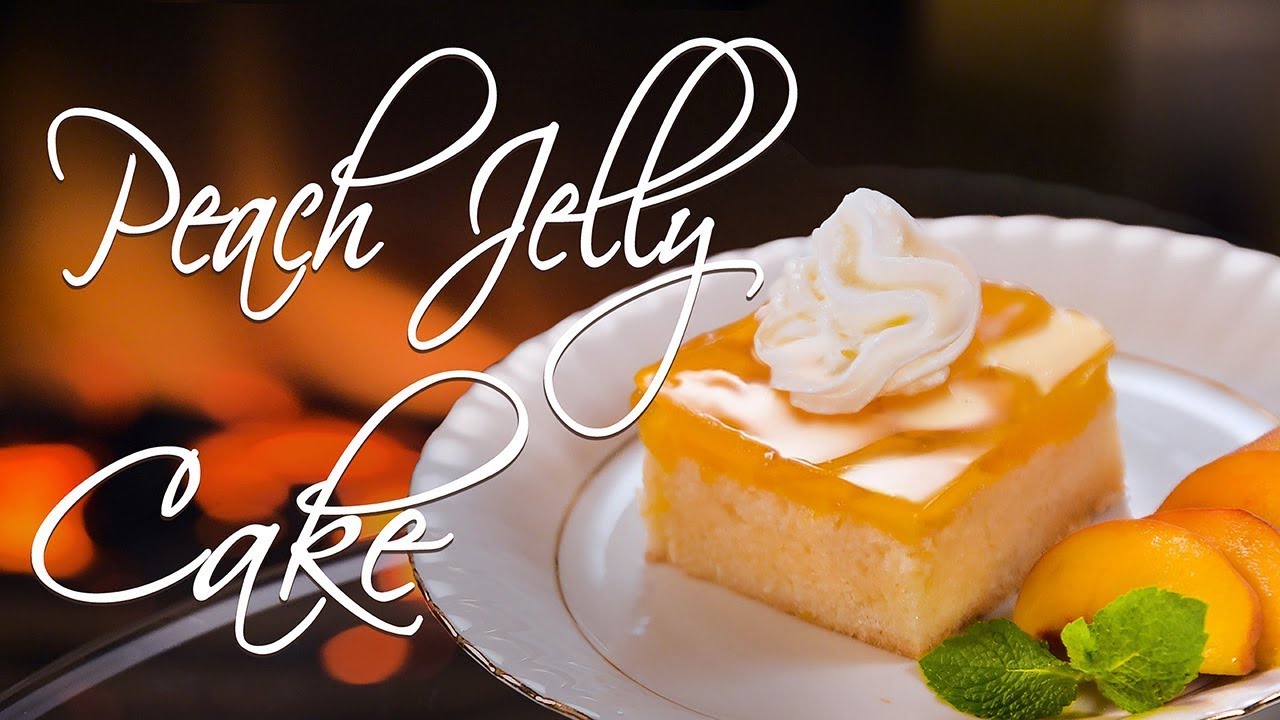 5'05 How to Make Peach Jelly Cake | easy cake recipes | Classic cakes