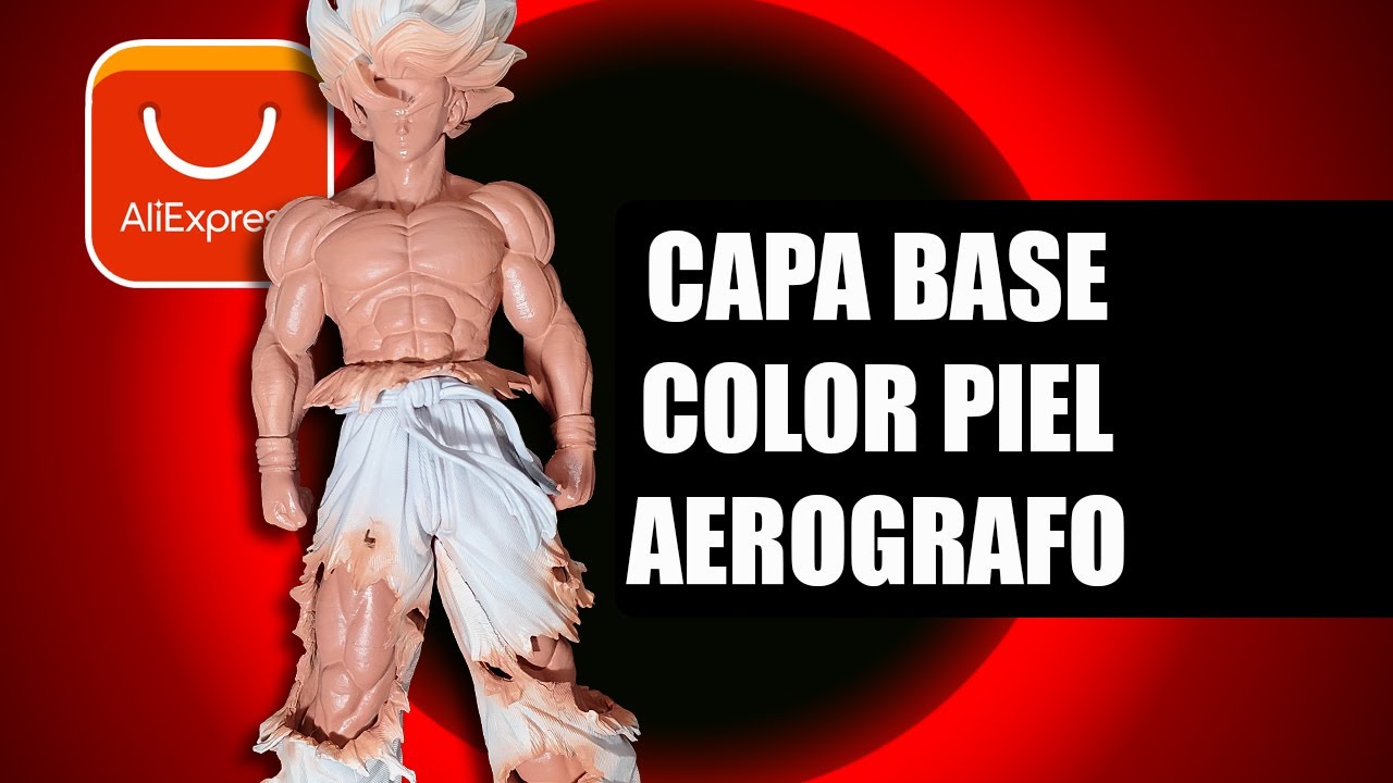 APRENDE a REPINTAR de una MALDITA VEZ,desde 0! Goku Aliexpress - [ Episodio 3] Capa base aerografo