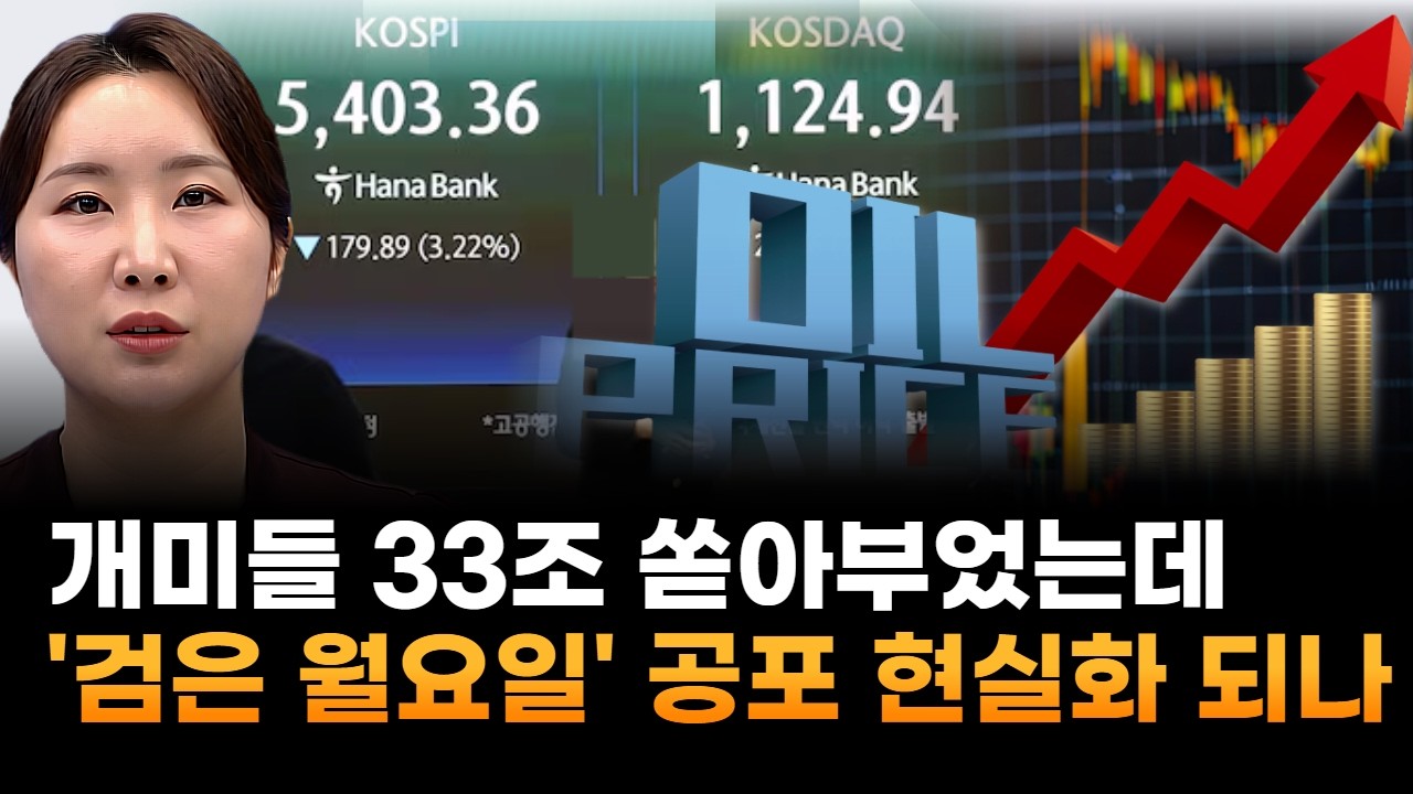 개미들 33조 쏟아부었는데…'검은 월요일' 공포 현실화 되나 (JW인베스트 곽유정 대표)
