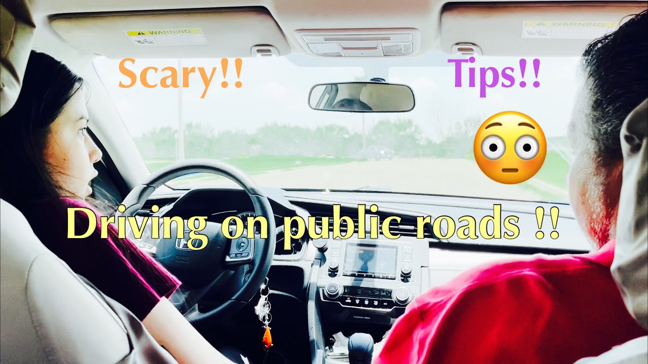 First time driving on public roads!! learning to drive!! 😳 pt 2
