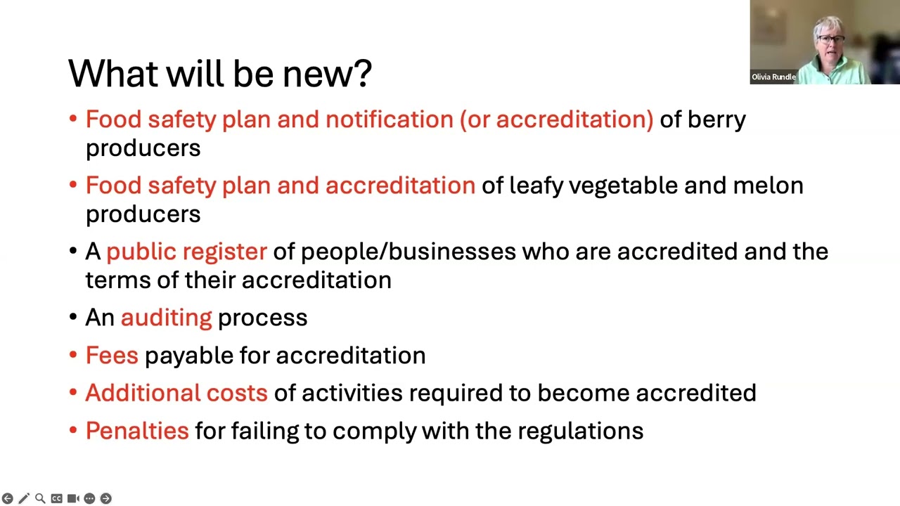 2025 Draft Regulations Berries, Leafy Veg, Melons Tasmania (see other videos for 2026 Phase 2)