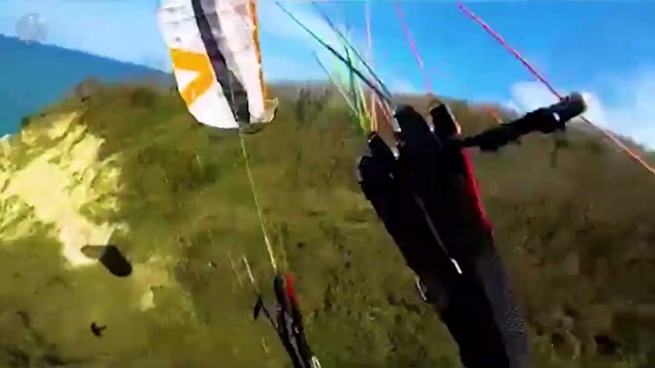 Strong Paragliding Inverted Spin And Crash Landing | Paragliding Gone Wrong