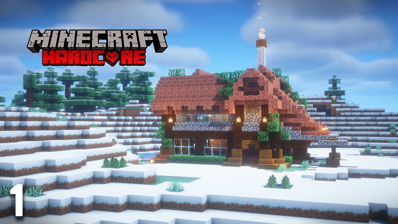 Minecraft Hardcore Longplay - BSL Shader - LOFI Beats - Cabin in the Snow