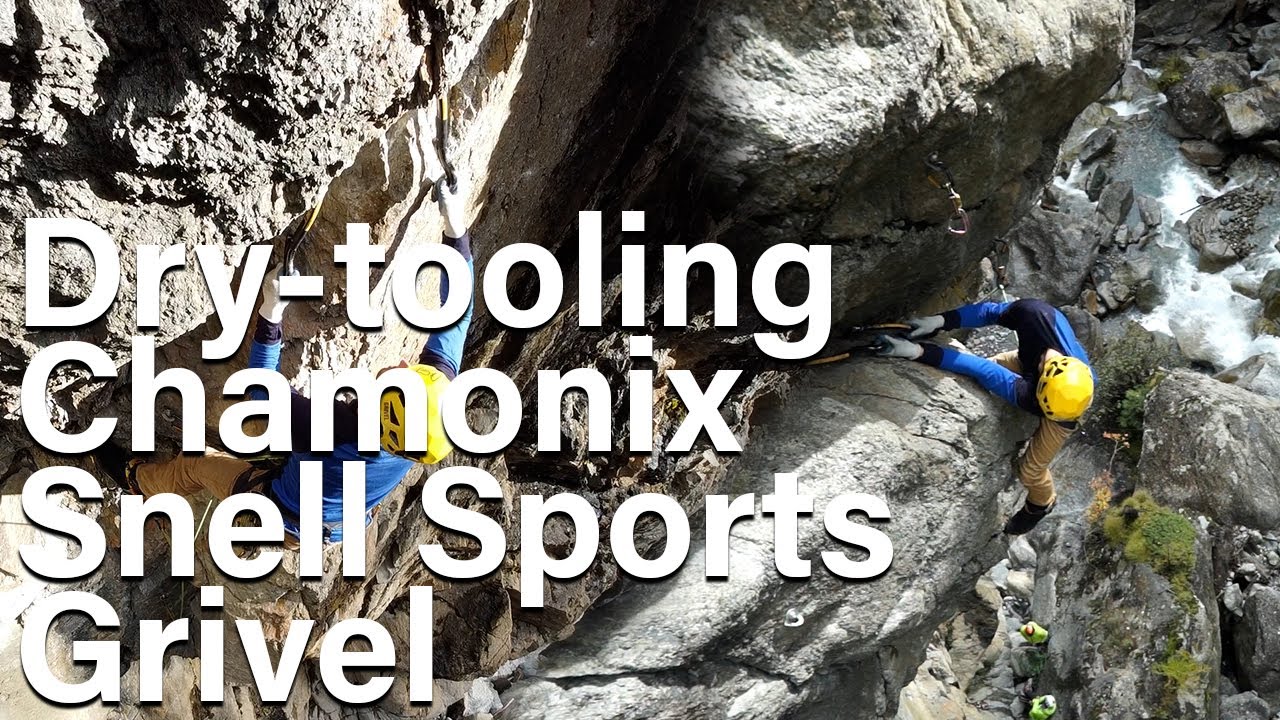Dry-tooling Cascade de Bérard Aiguilles Rouges Vallorcine Chamonix Mont-Blanc Grivel Snell Sports