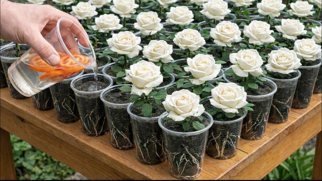 Watermelon Makes Roses Germinate Faster & Grow Explosive Roots! 🌹🍉