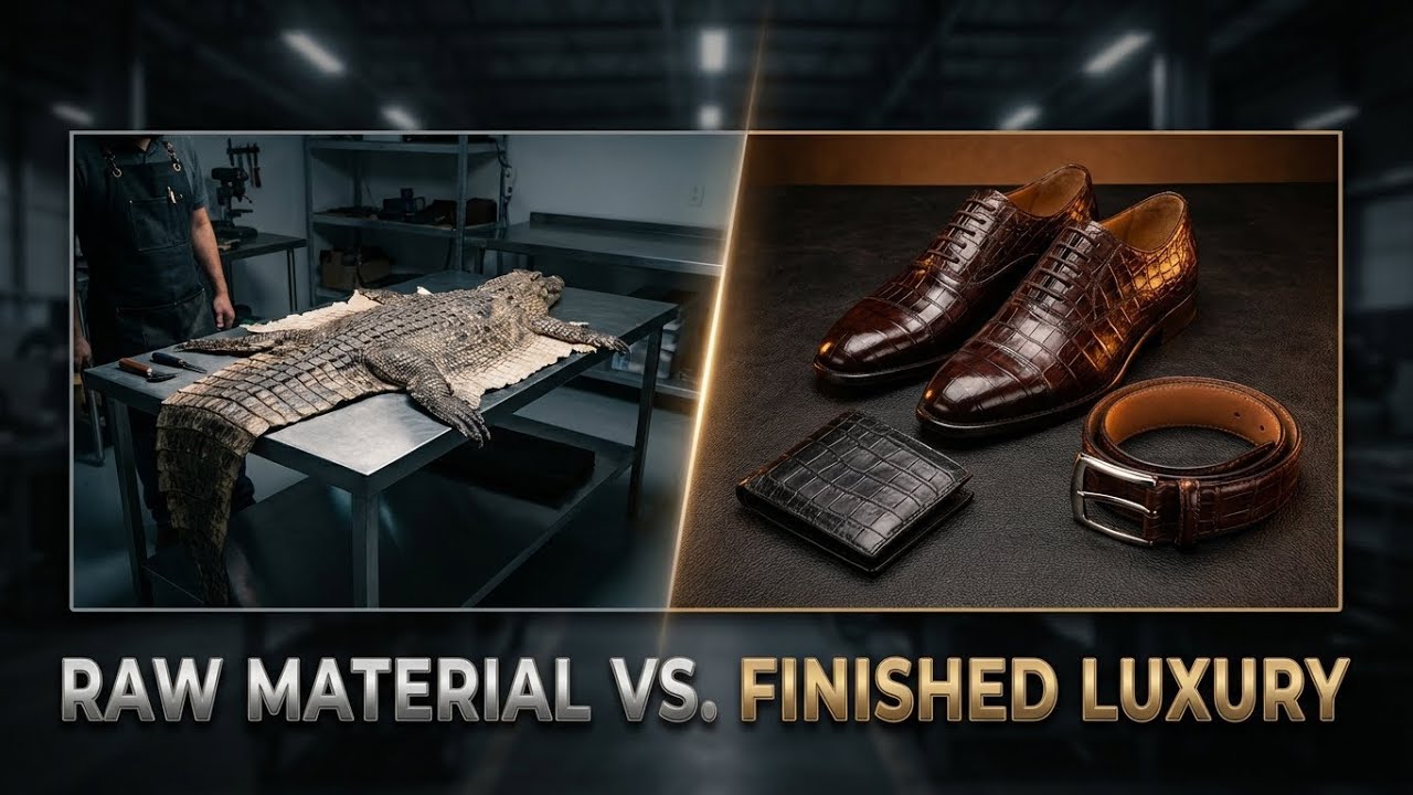Alligator Leather Factory 😱 | Crocodile Skin Turning Into Luxury Shoes & Wallets