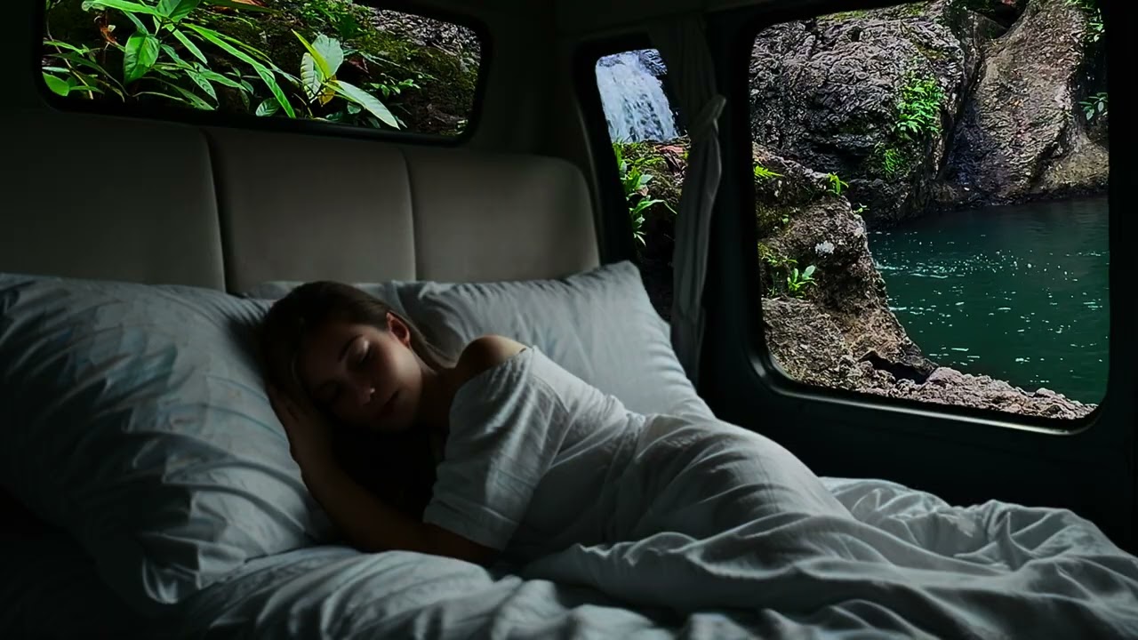Serenity in the Woods: Resting with the Sound of Waterfalls