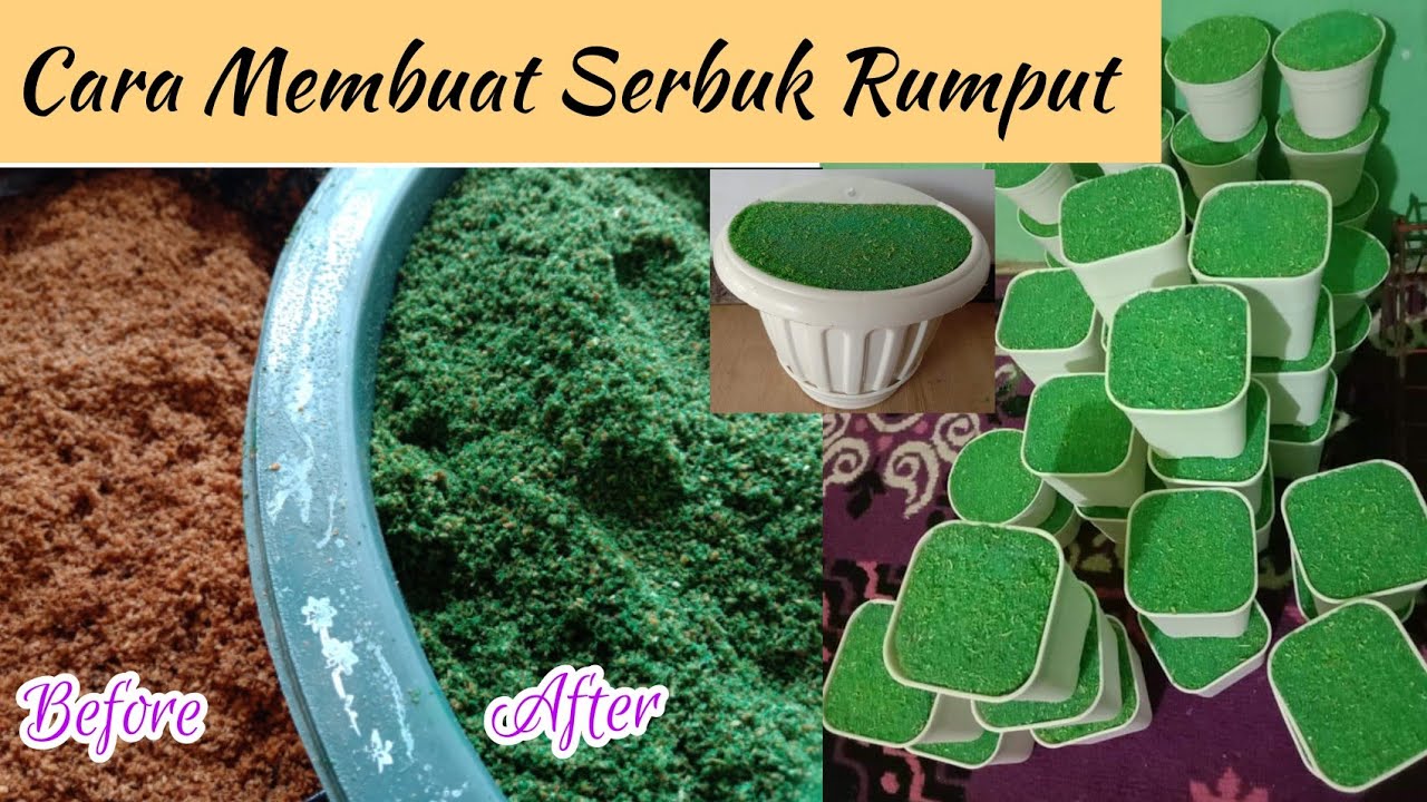 Cara Membuat Serbuk Rumput Buatan | Tutorial Lumut Hias