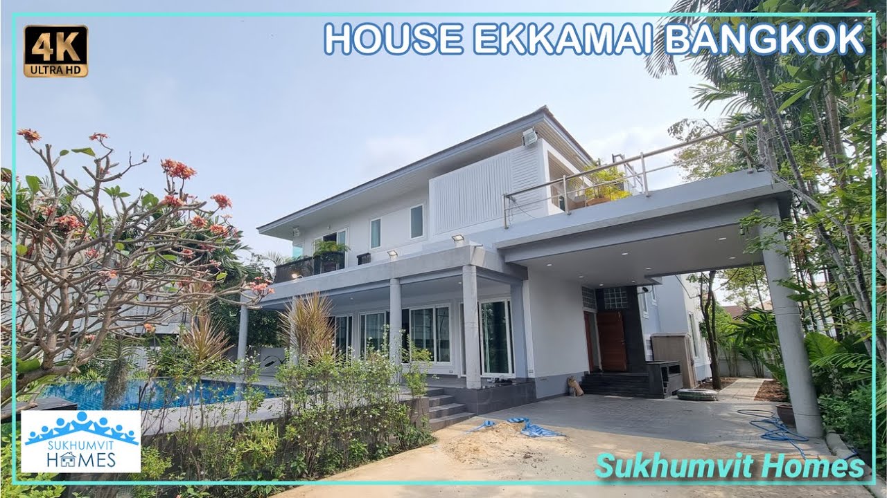 HOUSE EKKAMAI with Private Pool and big Garden For Rent Bangkok 🇹🇭 Thailand