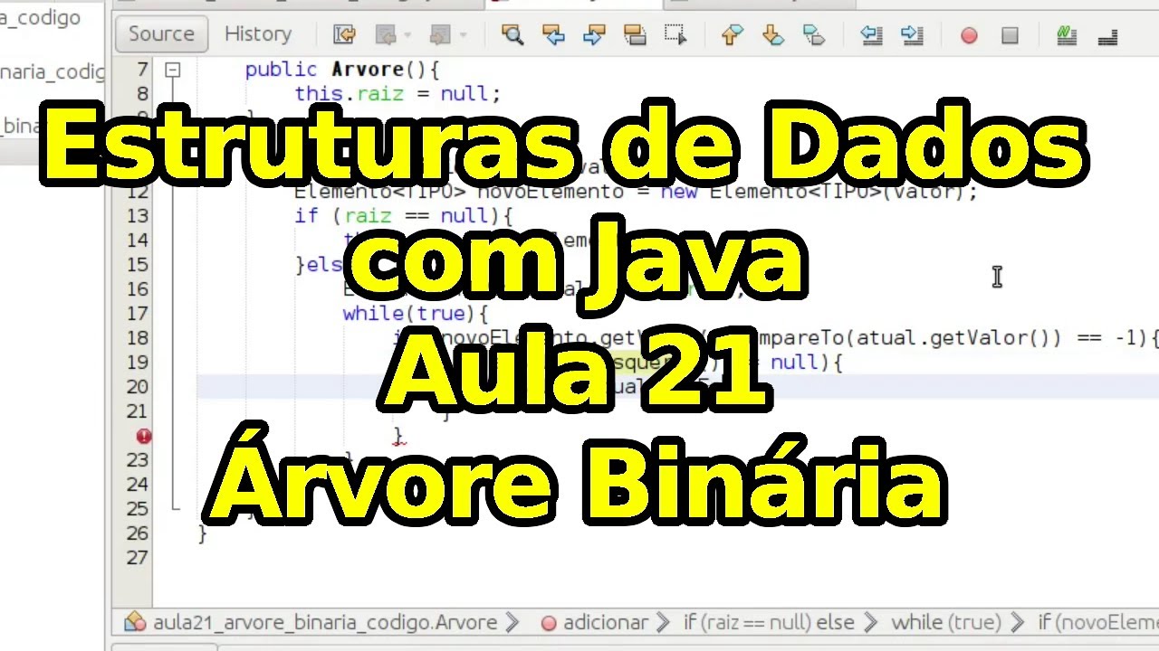 Aula 21 - Árvore Binária - Estruturas de Dados com Java