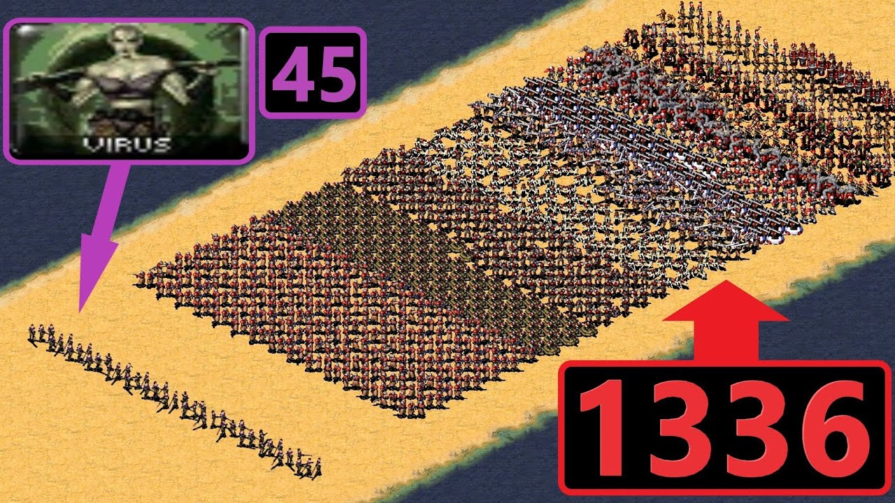 Virus vs All Same Cost Infantry - Red Alert 2