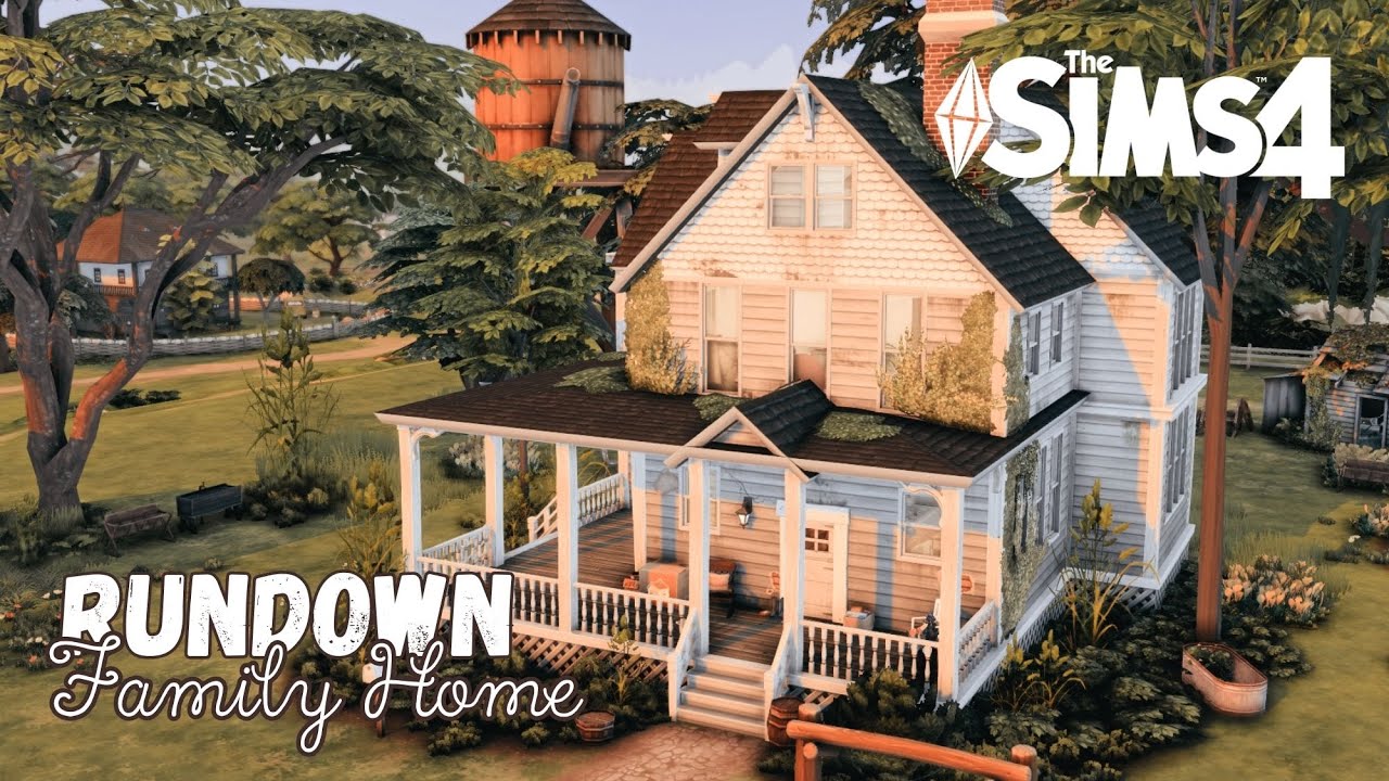 Rundown Family Home | The Sims 4 Speed Build | No CC |