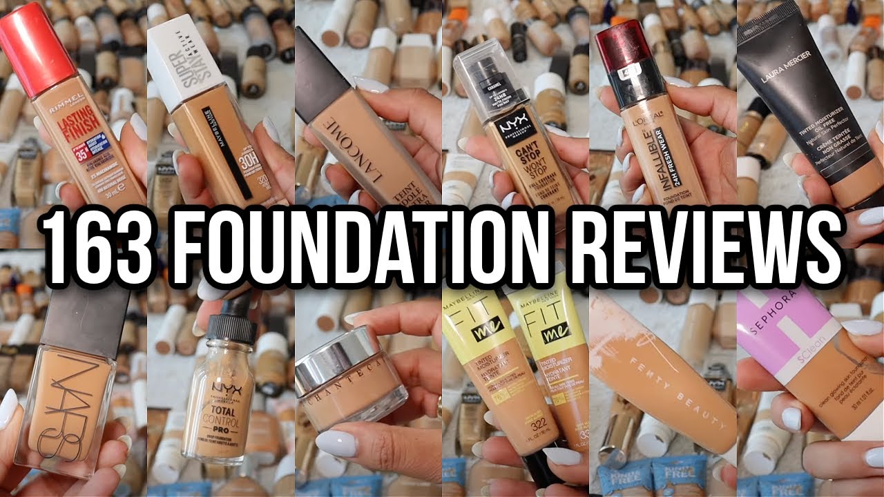 Decluttering my HUGE Foundation Collection! Reviewing all my foundations!! MAKEUP DECLUTTER