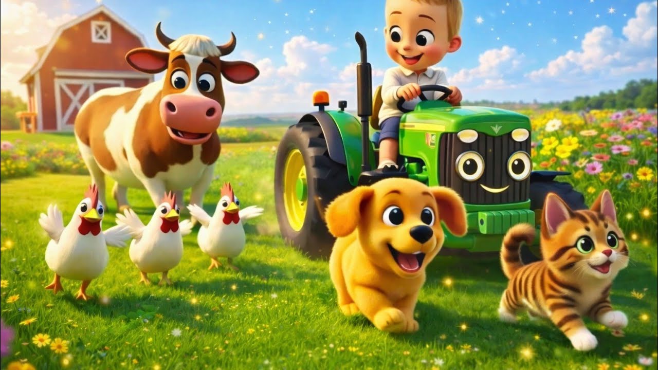 Тракторець і Друзі 🚜🐱🐶 | Весела Пісенька для Малят