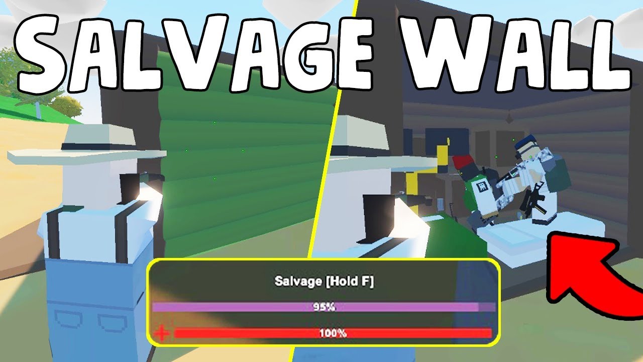 SALVAGING THEIR WALL FOR LOOT - SEMI VANILLA RAID | Unturned