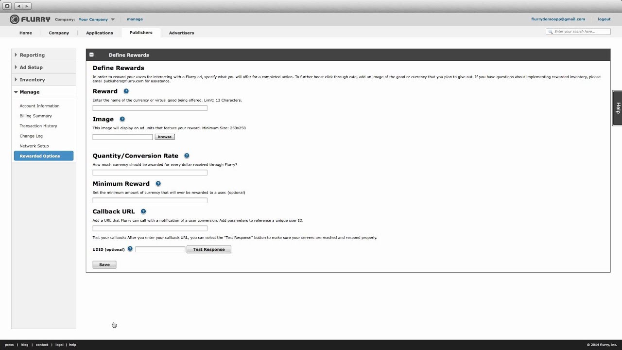 Rewarded Video Ad Space Setup
