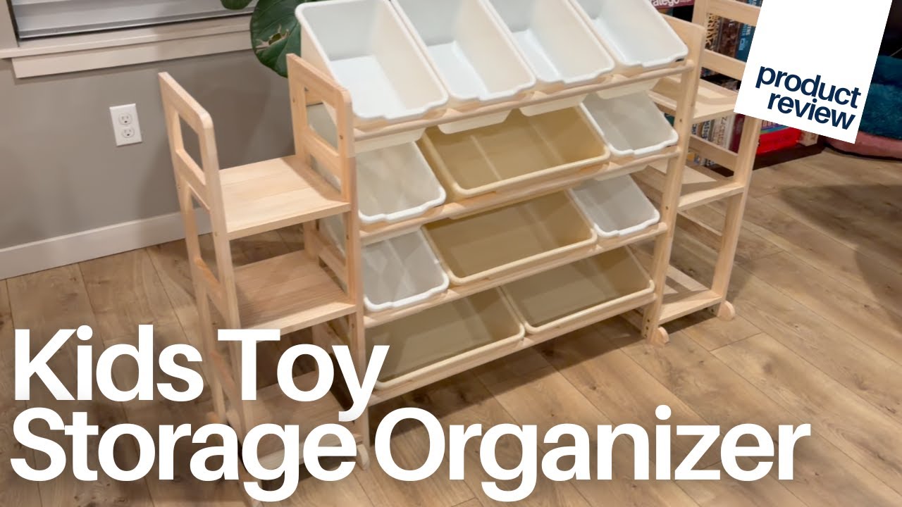 Amdermi Kids Toy Storage Organizer Review | 6-Shelf Bookcase with 12 Bins for Playrooms